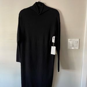 BLACK TURTLE NECK WILFRED DRESS - THICK & WARM - WINTER
